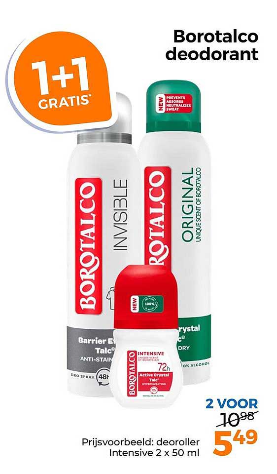 Borotalco deodorant 1+1 GRATIS