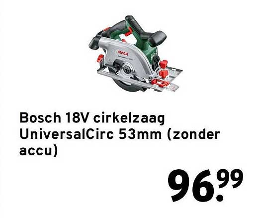 Bosch 18V cirkelzaag UniversalCirc 53mm (zonder accu)