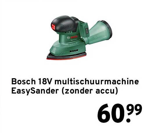 Bosch 18V multischuurmachine EasySander (zonder accu)