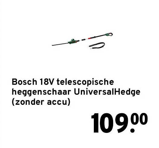 Bosch 18V telescopische heggenschaar UniversalHedge (zonder accu)