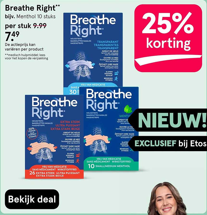 Breathe Right** 25% korting