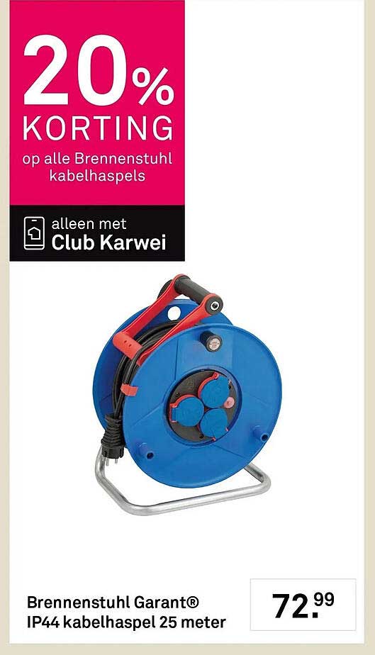 Brennenstuhl Garant® IP44 kabelhaspel 25 meter
