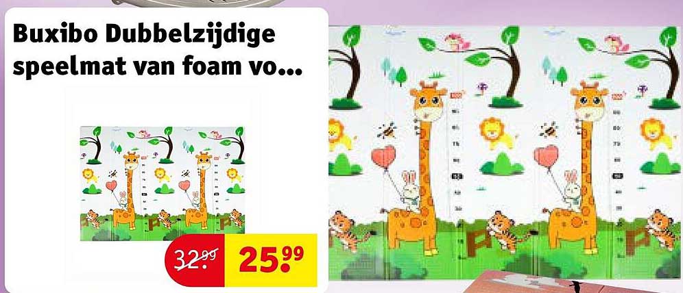 Buxibo Dubbelzijdige speelmat van foam vo...