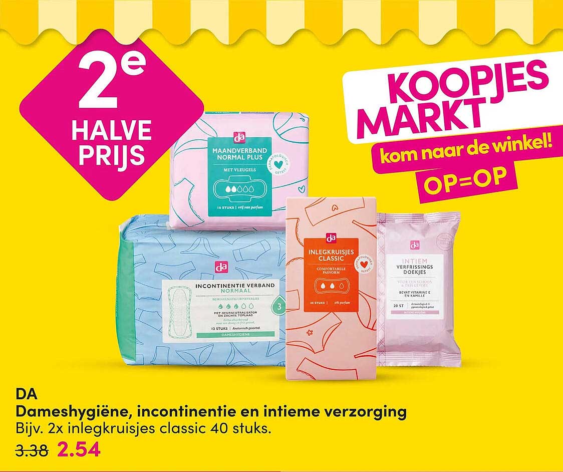 Dameshygiëne, incontinentie en intieme verzorging 2e halve prijs