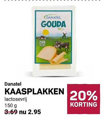 Danatel KAASPLAKKEN lactosevrij 150 g 20% KORTING