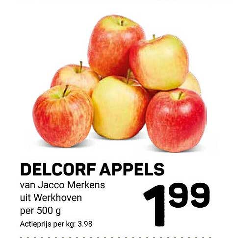 DELCORE APPELS van Jacco Merkens uit Werkhoven per 500 g