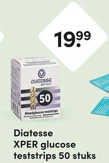 Diatesse XPER glucose teststrips 50 stuks