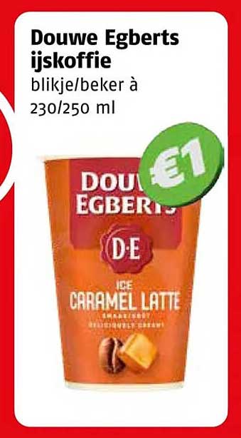 Douwe Egberts ijskoffie blikje/beker à 230/250 ml