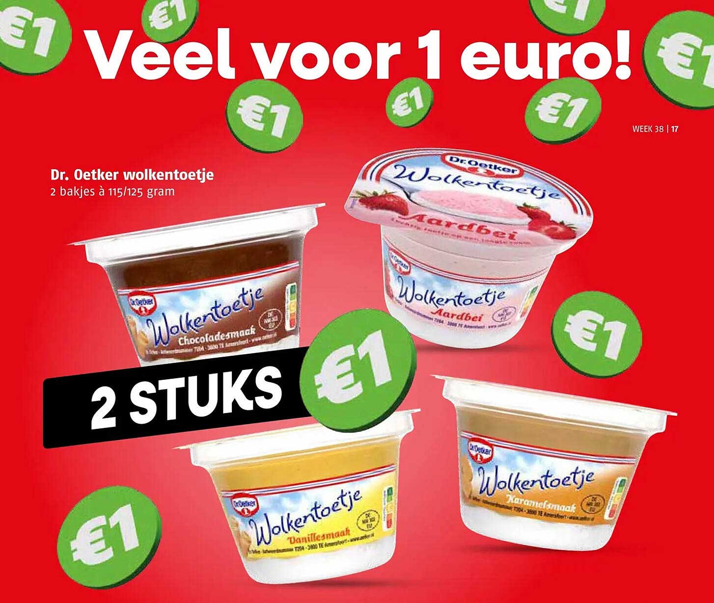 Dr. Oetker wolkentoetje 2 bakjes à 115/125 gram