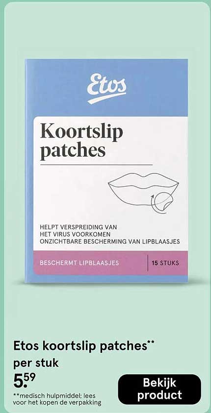 Etos koortslip patches per stuk