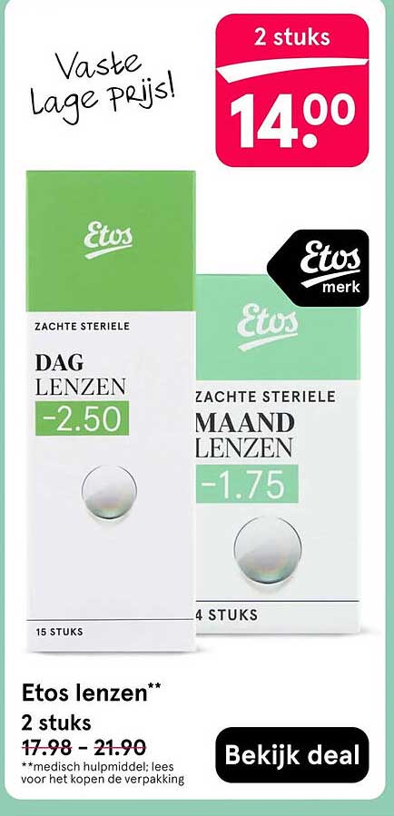 Etos lenzen** 2 stuks