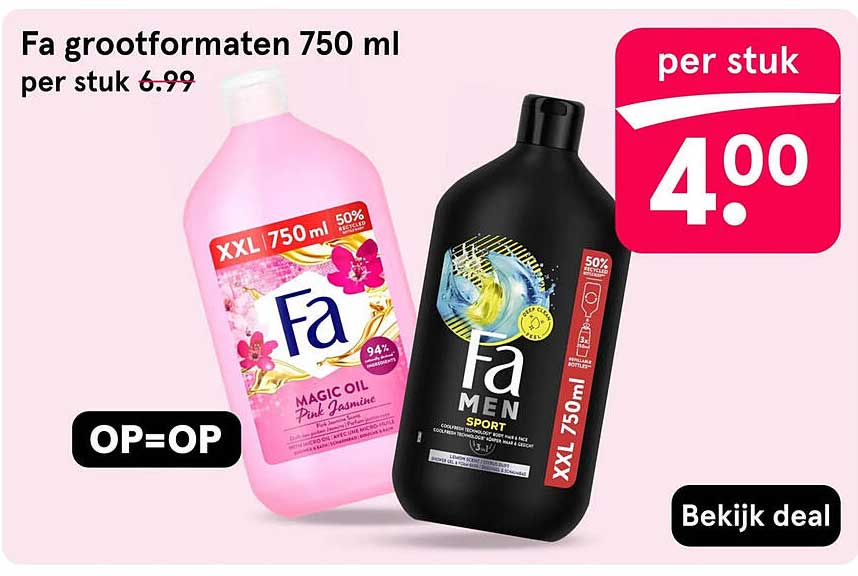 Fa grootformaten 750 ml per stuk