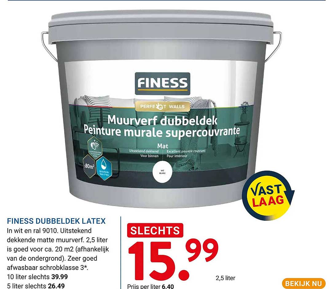 FINESS DUBBELDEK LATEX