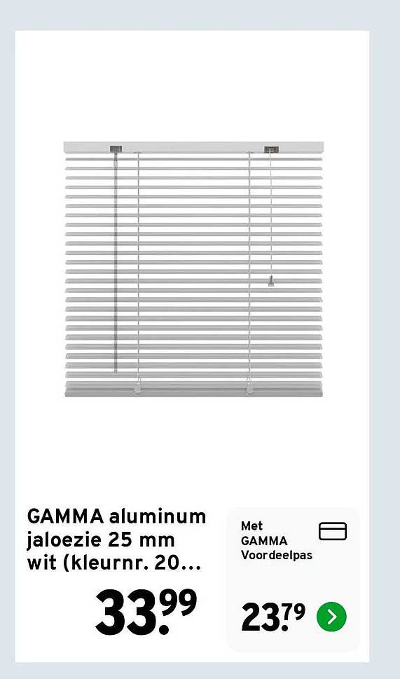 GAMMA aluminium jaloezie 25 mm wit (kleurnr. 20...)