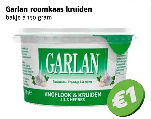 Garlan roomkaas kruiden bakje à 150 gram