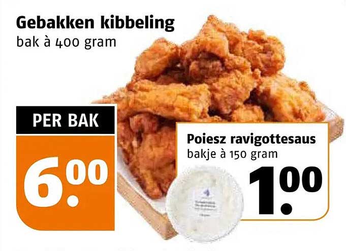 Gebakken kibbeling bak à 400 gram