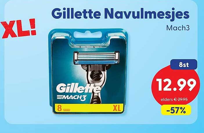 Gillette Navulmesjes Mach3 XL 8st