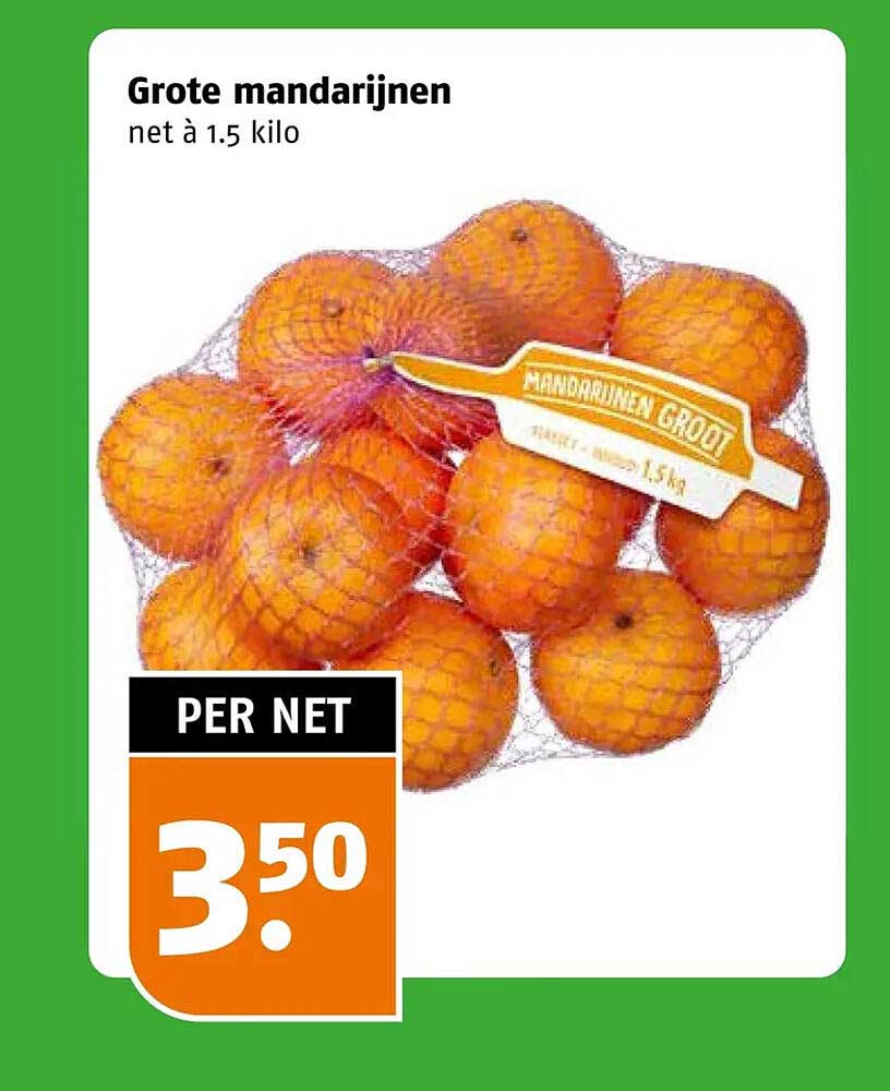 Grote mandarijnen net à 1.5 kilo