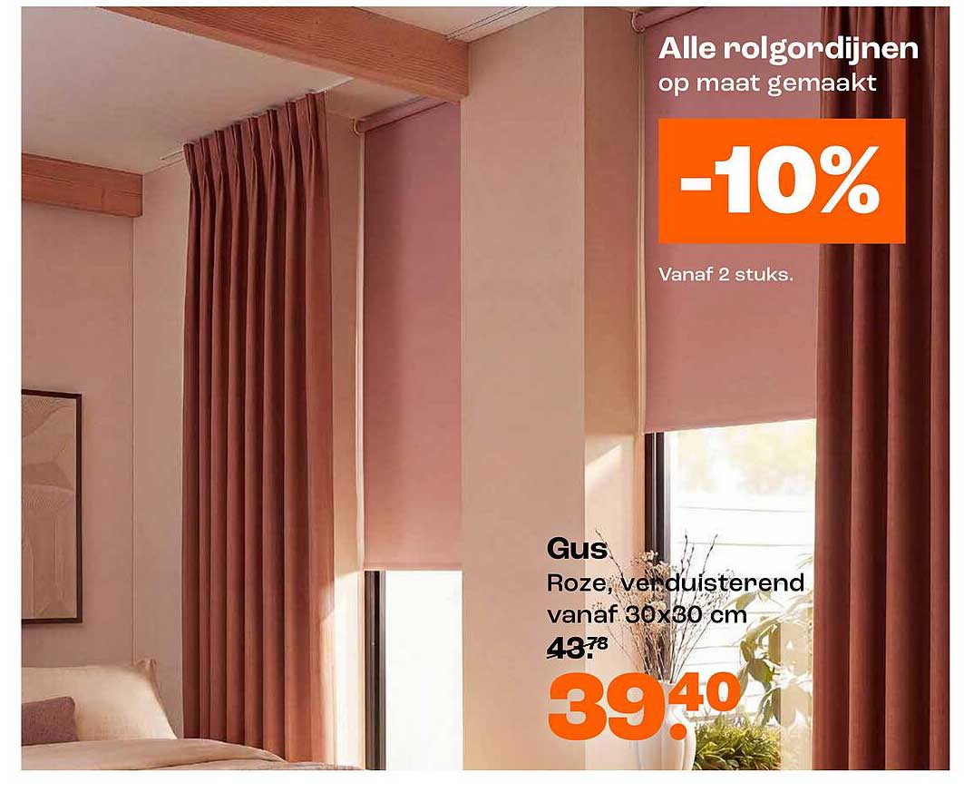 Gus Roze, verduisterend vanaf 30x30 cm -10%