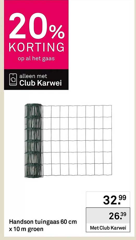 Handson tuingaas 60 cm x 10 m groen