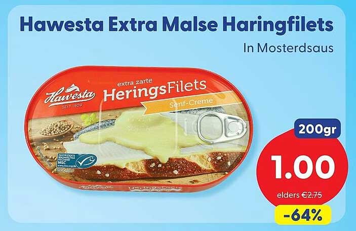Hawesta Extra Malse Haringfilets In Mosterdsaus