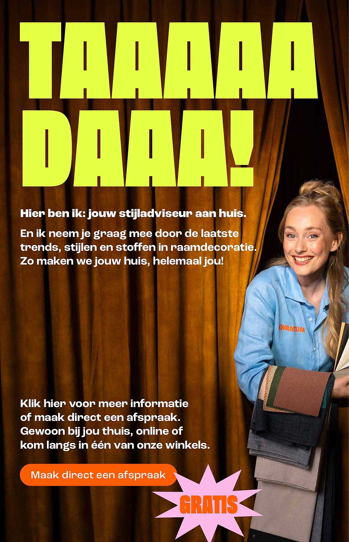 Hier ben ik: jouw stijladviseur aan huis. GRATIS