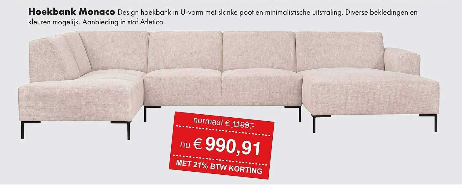 Hoekbank Monaco