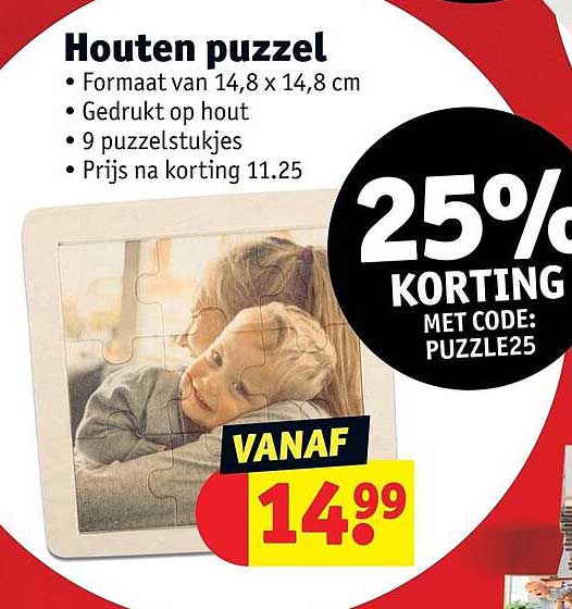 Houten puzzel 25% KORTING MET CODE: PUZZLE25