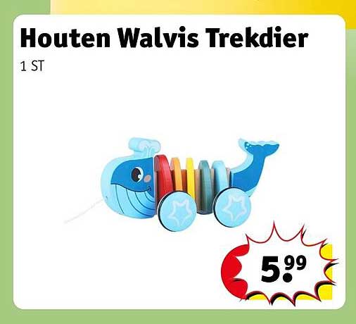 Houten Walvis Trekdier