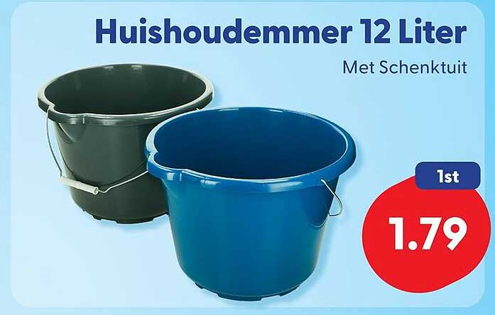 Huishoudemmer 12 Liter Met Schenktuit