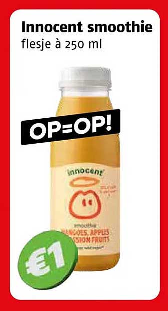Innocent smoothie flesje à 250 ml OP=OP!