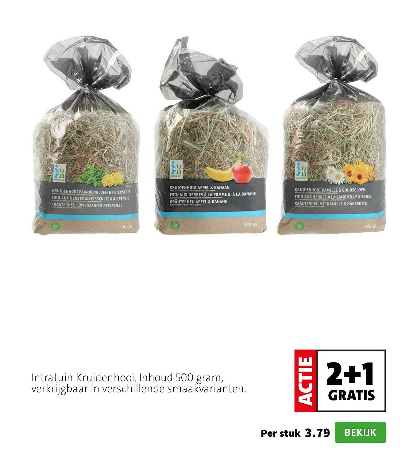 Intratuin Kruidenhooi. Inhoud 500 gram, verkrijgbaar in verschillende smaakvarianten. 2+1 GRATIS