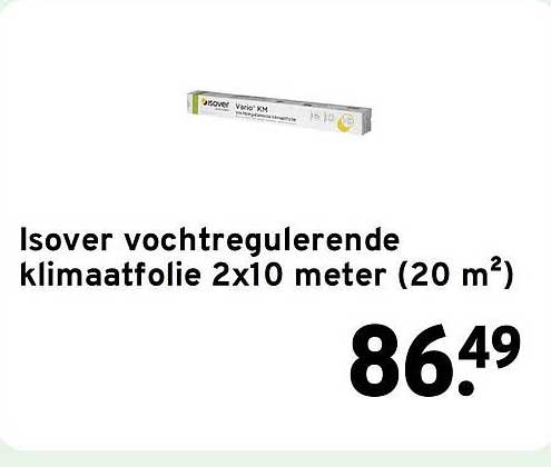 Isover vochtregulerende klimaatfolie 2x10 meter (20 m²)