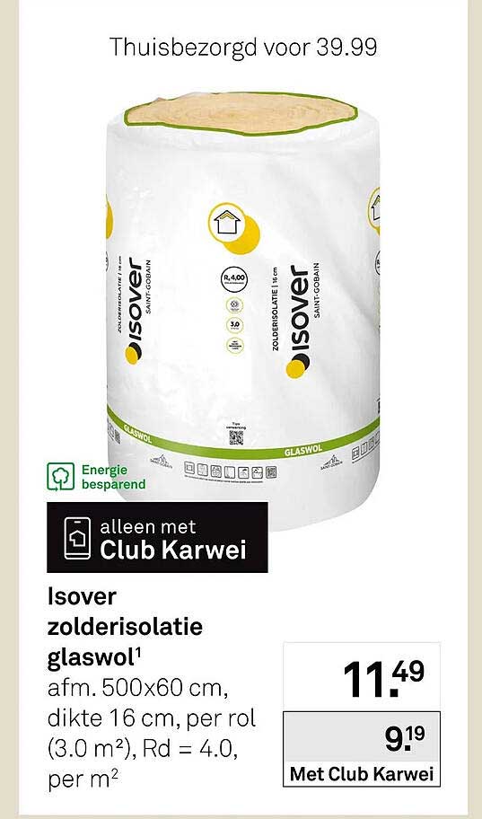 Isover zolderisolatie glaswol