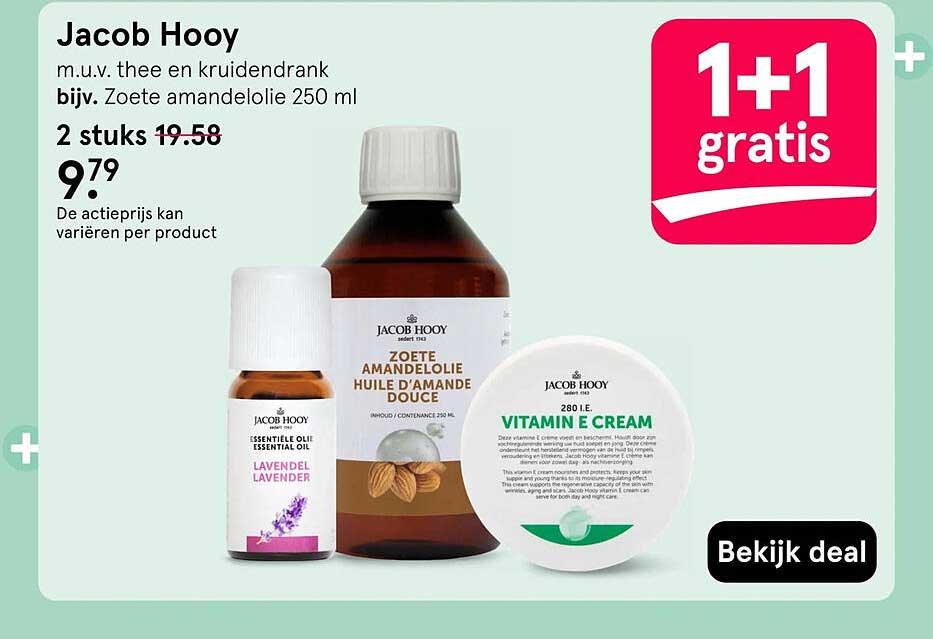 Jacob Hooy 1+1 gratis