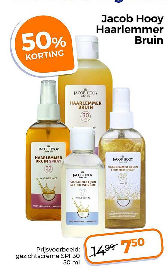 Jacob Hooy Haarlemmer Bruin 50% KORTING