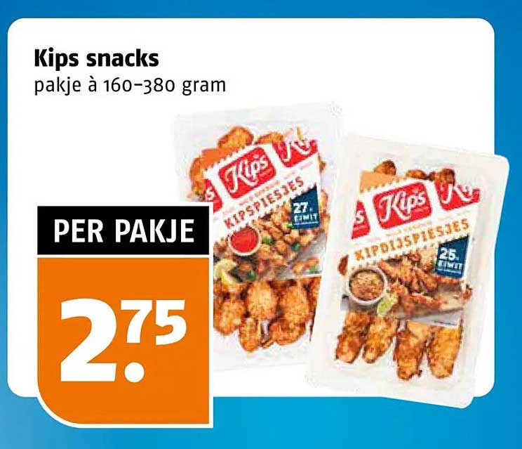 Kips snacks pakje à 160-380 gram