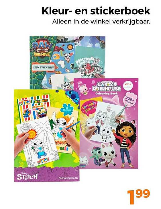 Kleur- en stickerboek