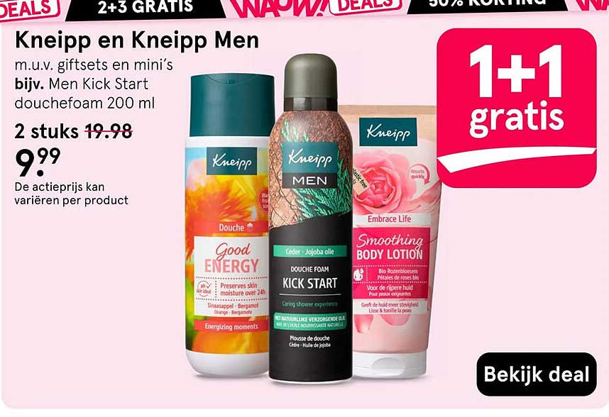 Kneipp en Kneipp Men 1+1 gratis