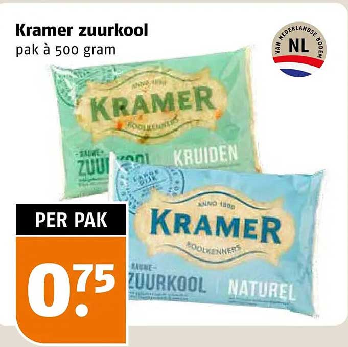 Kramer zuurkool pak à 500 gram