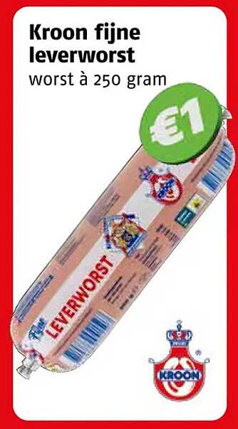 Kroon fijne leverworst worst à 250 gram