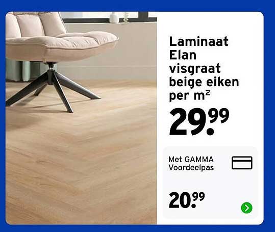 Laminaat Elan visgraat beige eiken per m²