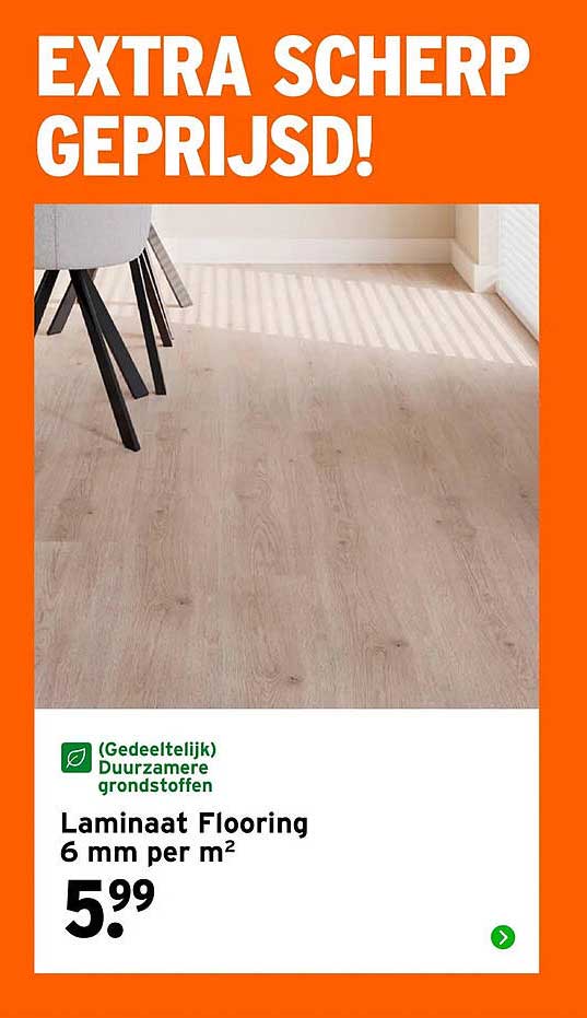 Laminaat Flooring 6 mm per m²
