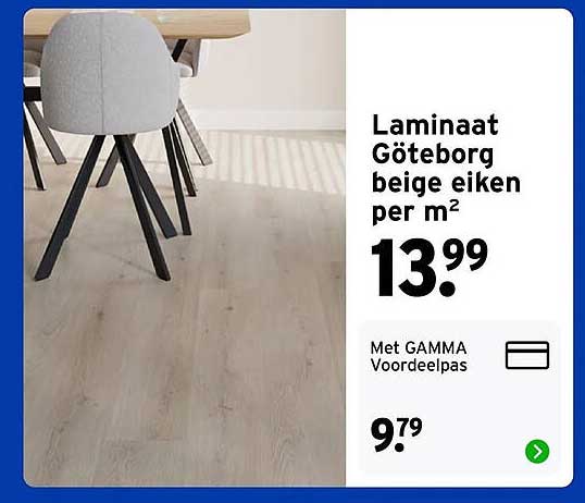 Laminaat Göteborg beige eiken per m²
