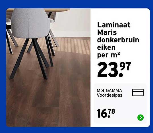 Laminaat Maris donkerbruin eiken per m²
