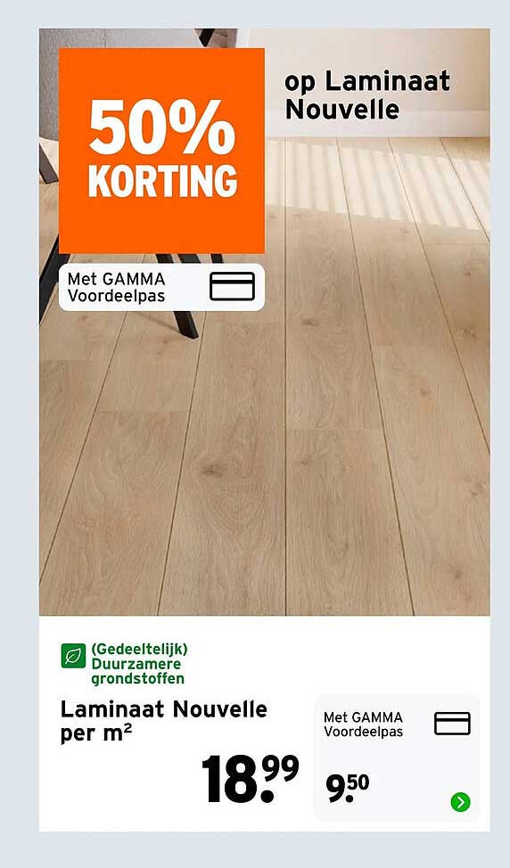 Laminaat Nouvelle 50% KORTING