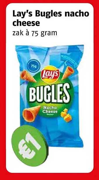 Lay's Bugles nacho cheese zak à 75 gram