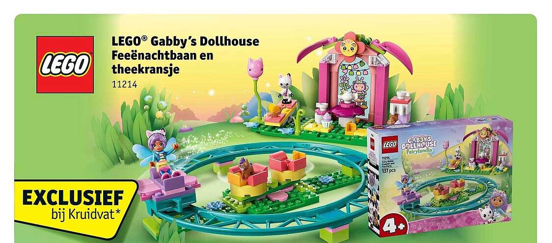 LEGO® Gabby's Dollhouse Feeënachtbaan en theekransje 11214