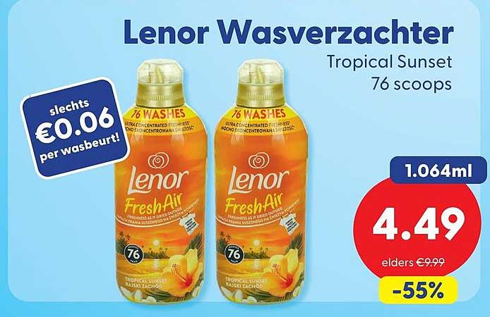 Lenor Wasverzachter Tropical Sunset 76 scoops