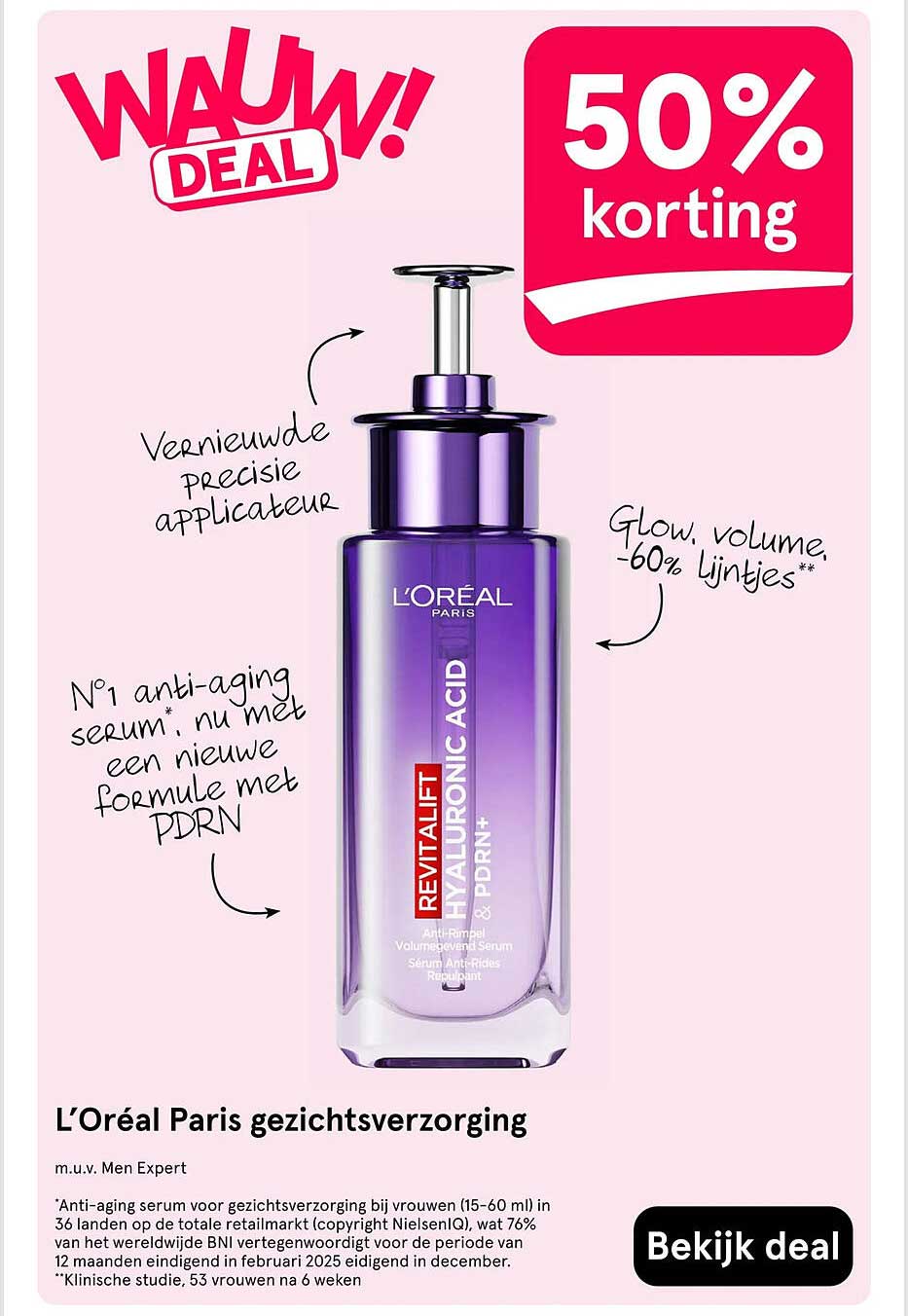L’Oréal Paris gezichtsverzorging 50% korting